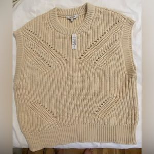 Brand new cream color knitted vest.